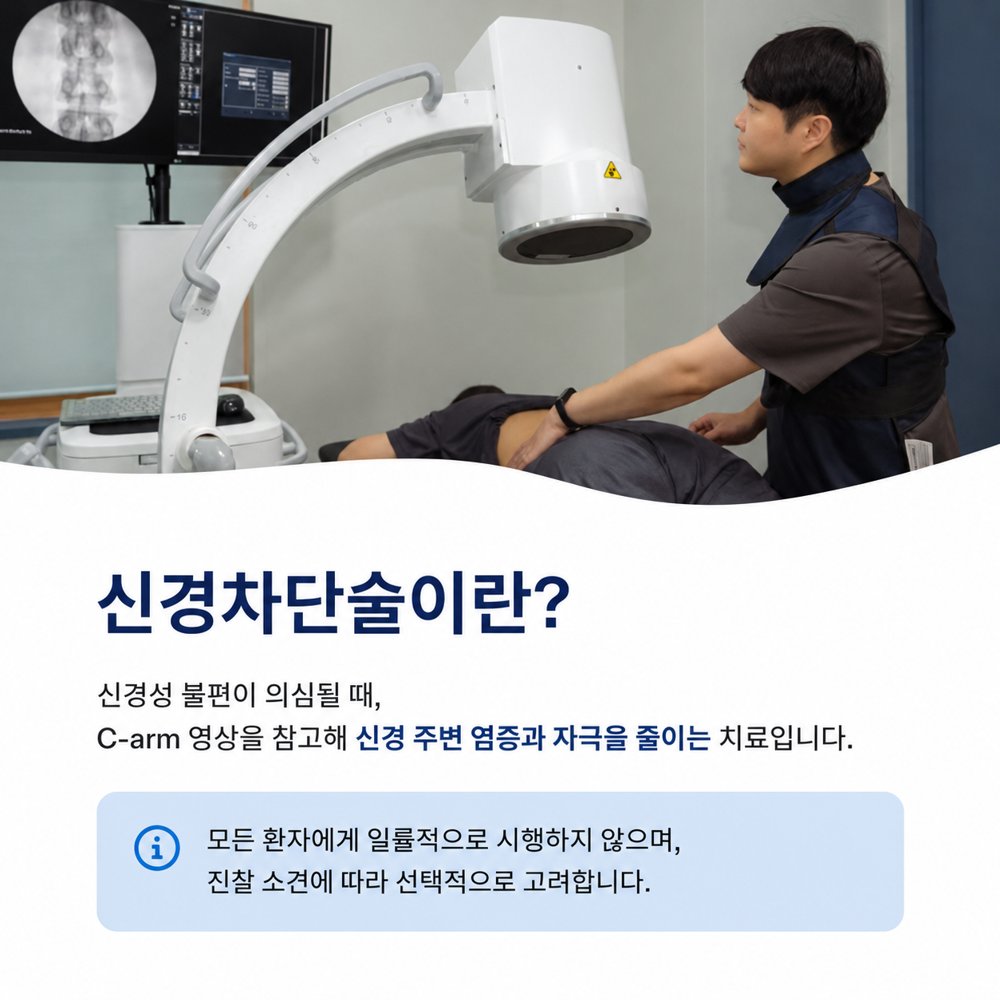 신경차단술이란 - C-arm 영상을 참고해 신경 주변 염증과 자극을 줄이는 치료